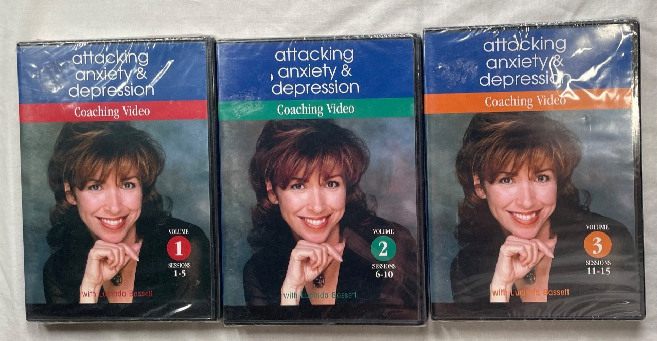 Lucinda Bassett Attacking Anxiety & Depression Coaching Video Dvd 3 disc Set NEW