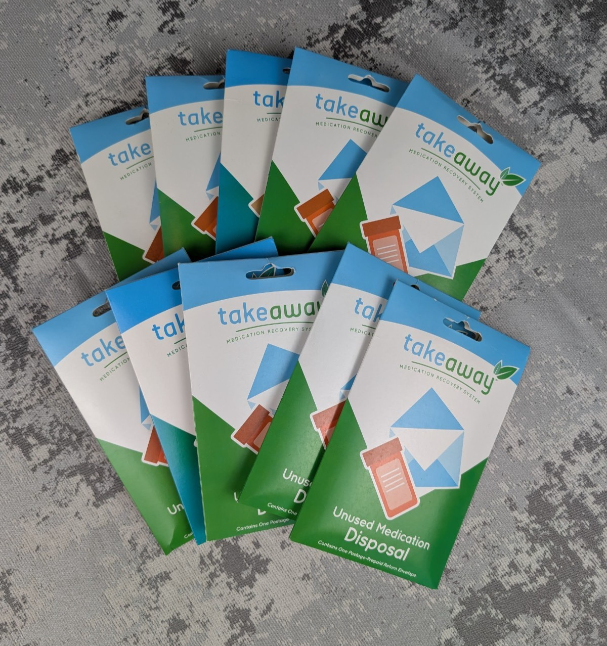 10 NEW Unused Medication Disposal TAKEAWAY Medication Recovery Prepaid USPS