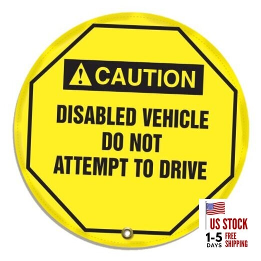 NMC Steering Wheel Cover for Lockout Tagout, ANSI-Style Legend "Caution 16"