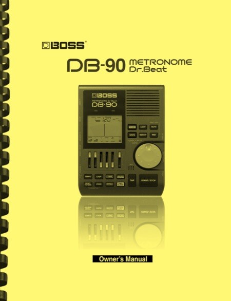 Boss DB-90 Dr. Beat Metronome OWNER'S MANUAL