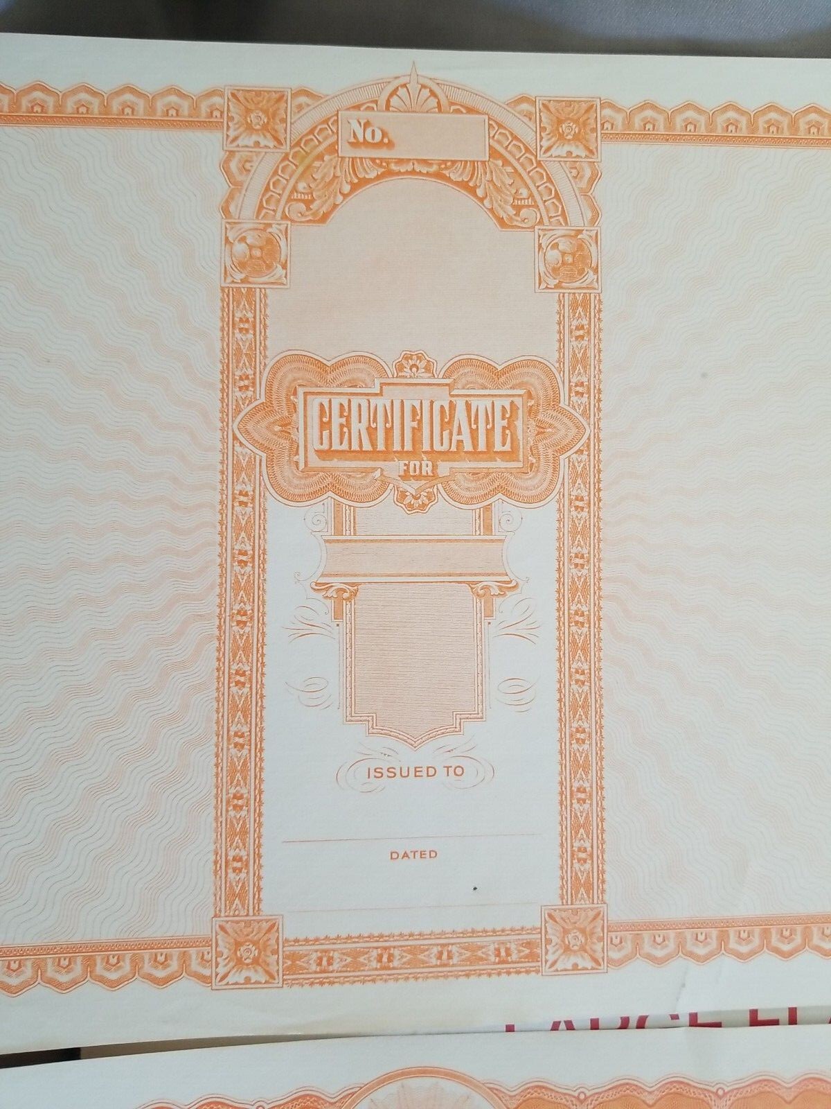 Blank Stock Certificate Model Goes #507 5 Vintage Stock Certificate