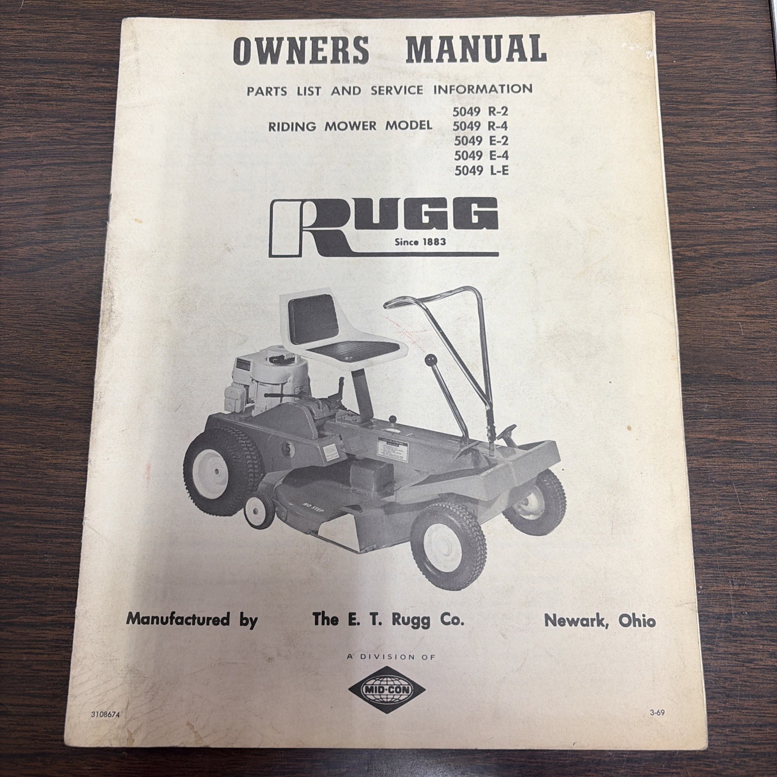 Rugg 5049 R-2 Owner’s Manual