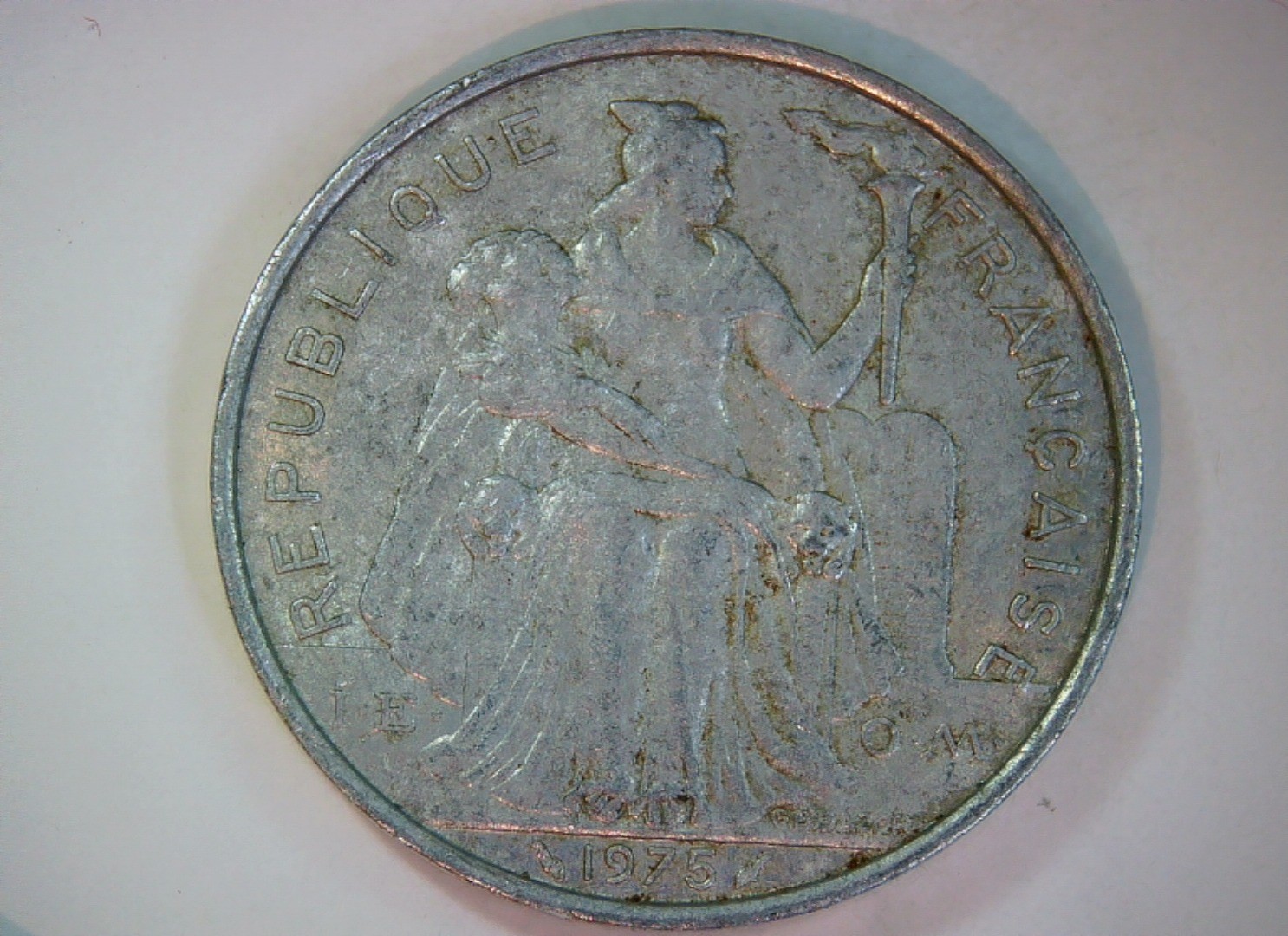 French Polynesia 1975 5 Francs French Polynesia 5 Francs (Republic / Polynésie F