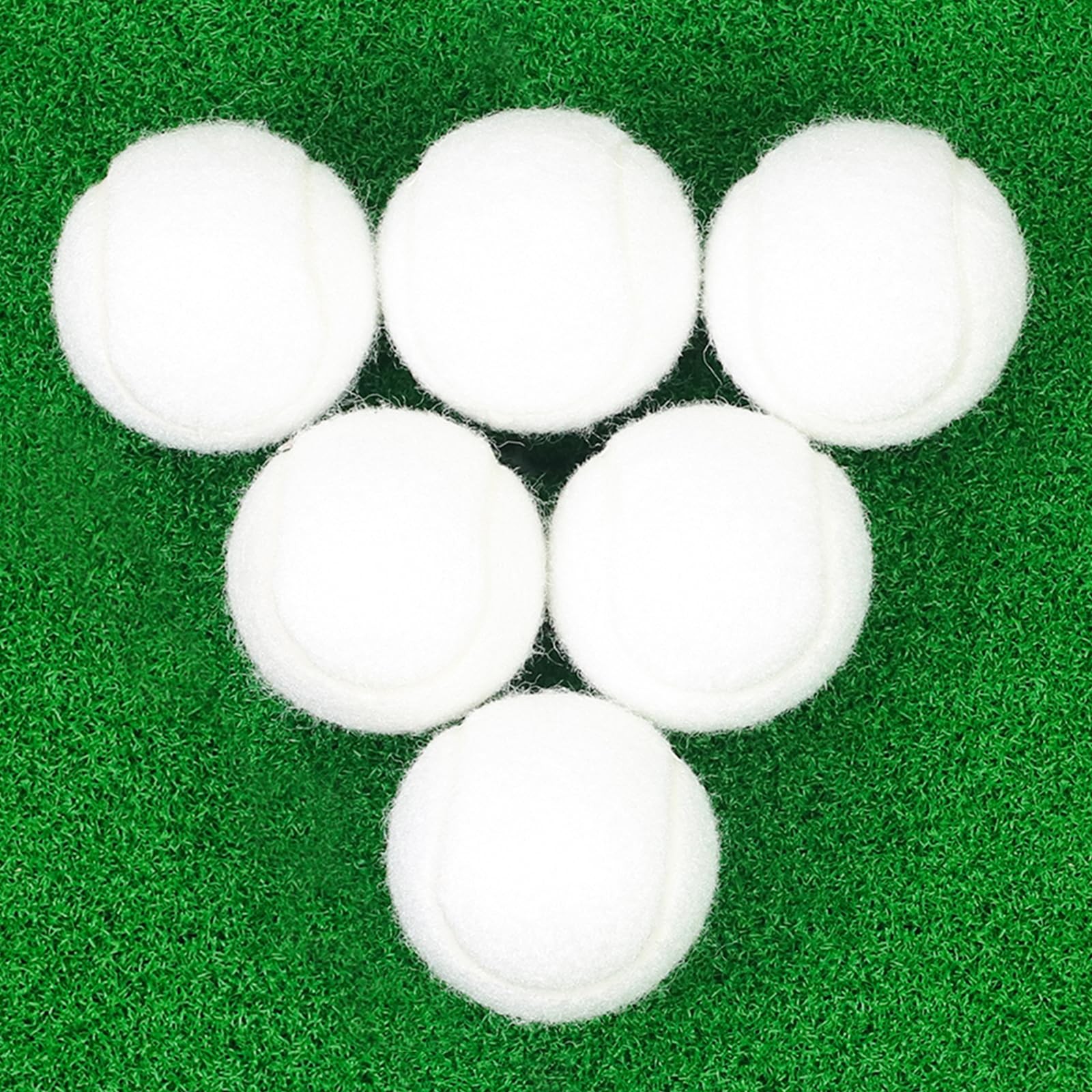 Tennis Balls, 6 Pack High Elasticity Practice Balls with 6.5 cm, White 