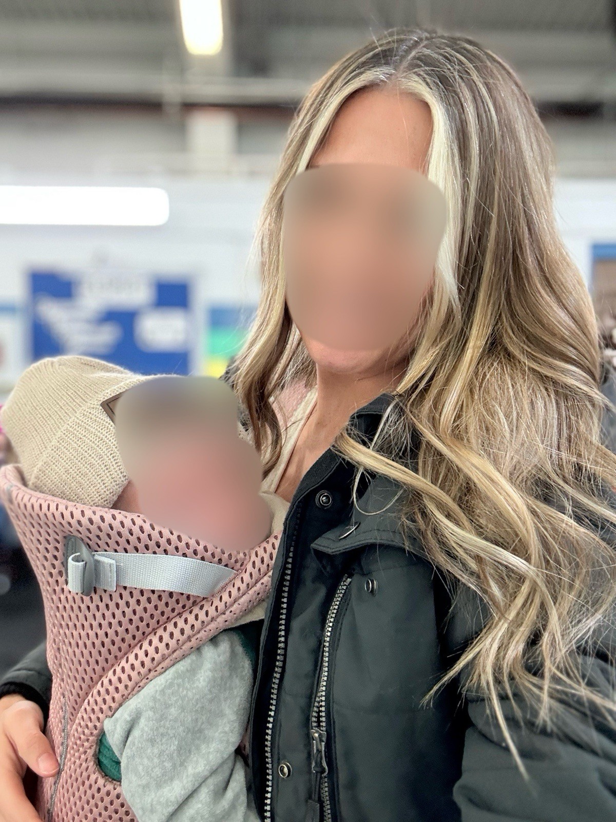 BabyBjörn Mesh Baby Carrier Pink Gray Adjustable Straps Buckle Infant Toddler