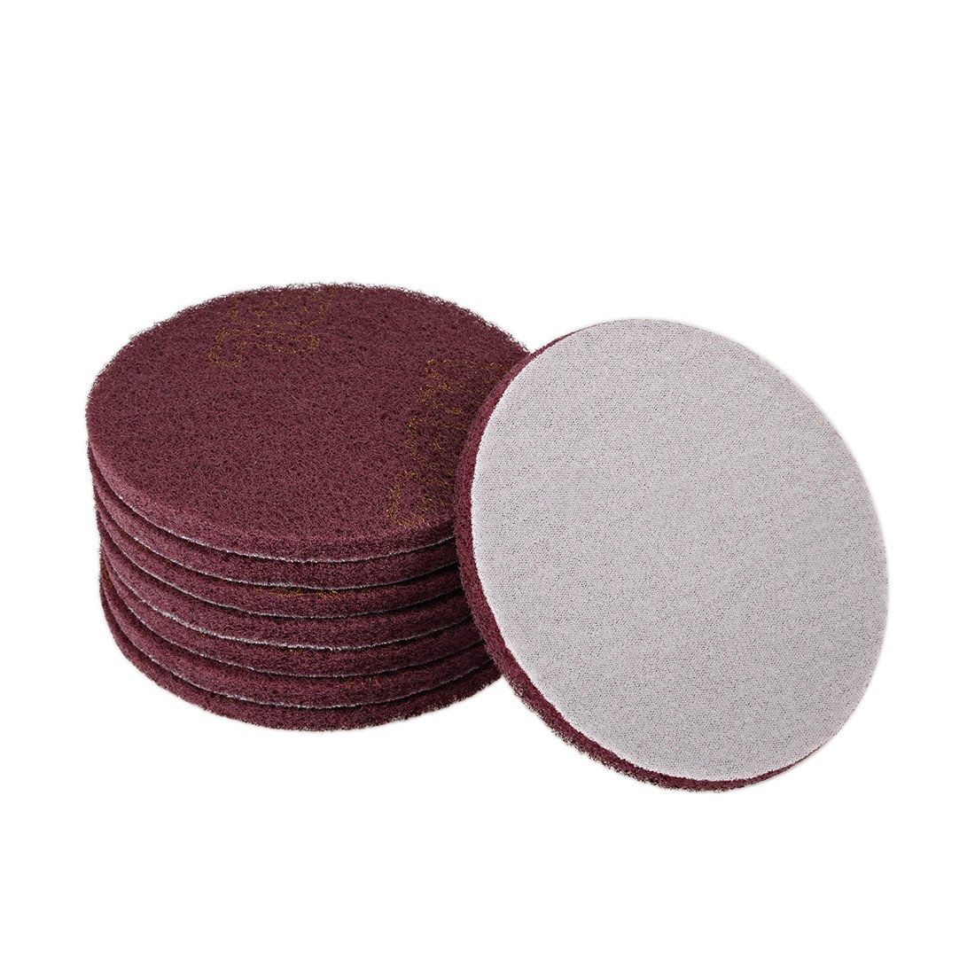 8pcs 5" Scrubber Scouring Pads Drill Scuffing Disc Hoop and Loop Surface