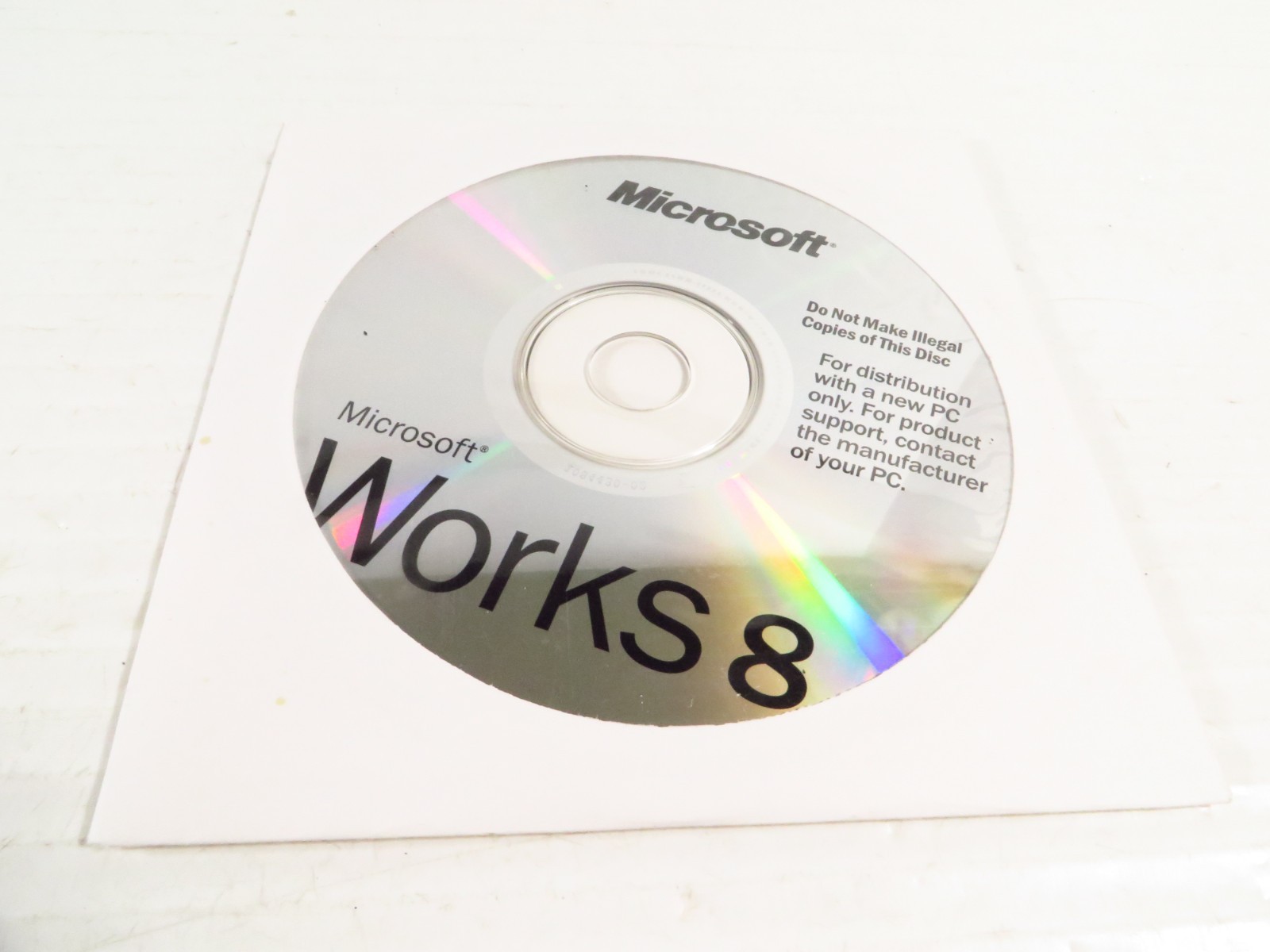 Microsort Works 8 (Windows PC, 2004) for HP PC, Never Used