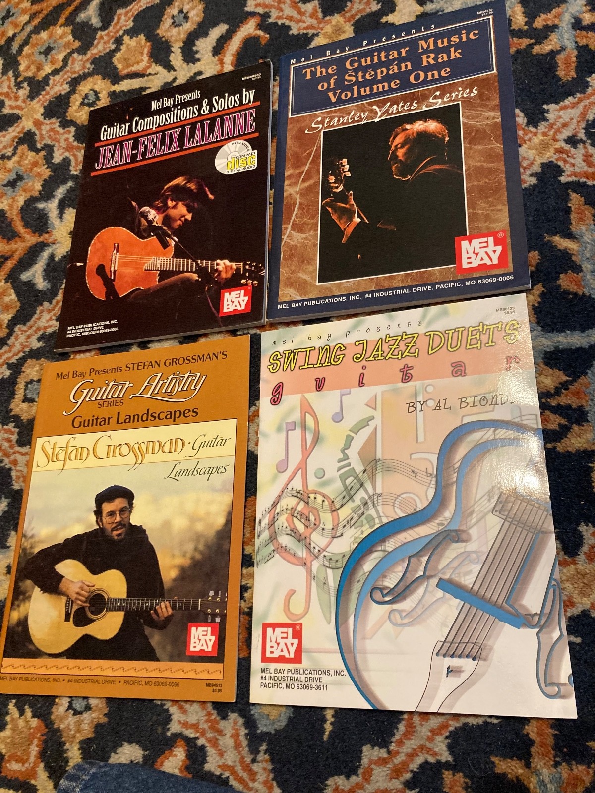 Mel Bay Guitar songbook lot (4) Lalanne Stepan Rak Grossman Biondi NOS