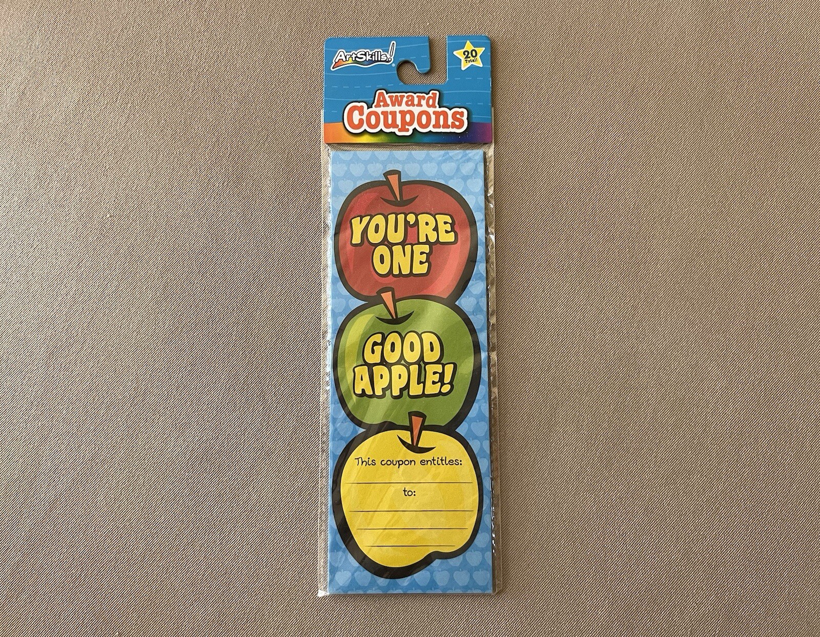 Student Award Coupon, Includes 20 Coupons, Each 2 1/2” X 7 1/2”, New In Package!