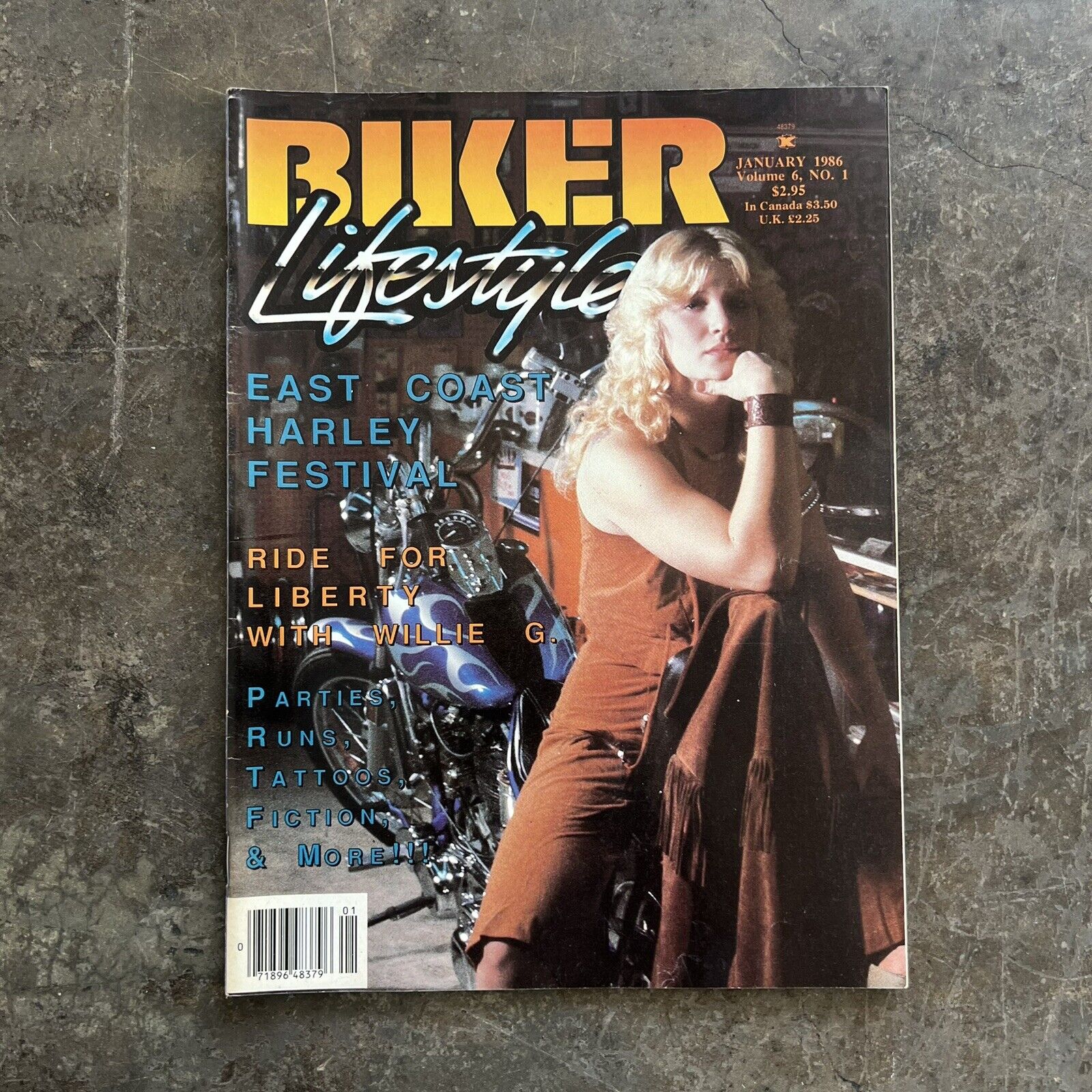 Biker Lifestyle Magazine January 1986 outlaws harleys chopper babes vintage