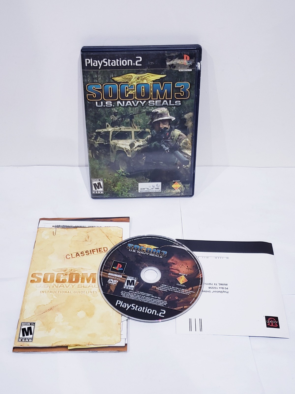 SOCOM 3: U.S. Navy Seals PS2 (Sony PlayStation 2, 2005) TESTED