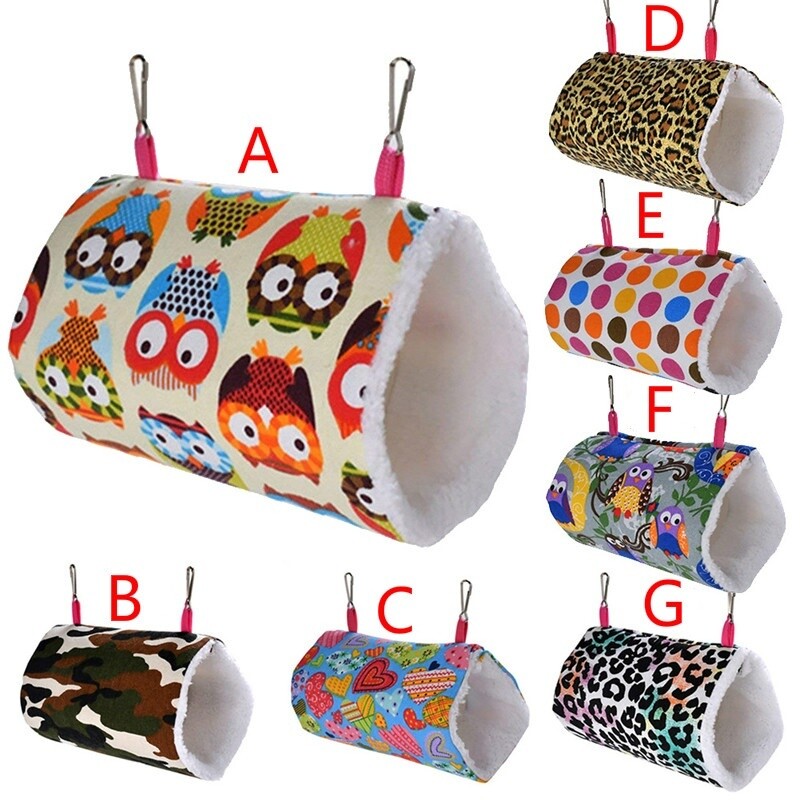 Hamster Hammock Tunnel Stingray Nest Swing Hanging Bed Cage Small Pet Toy Tube