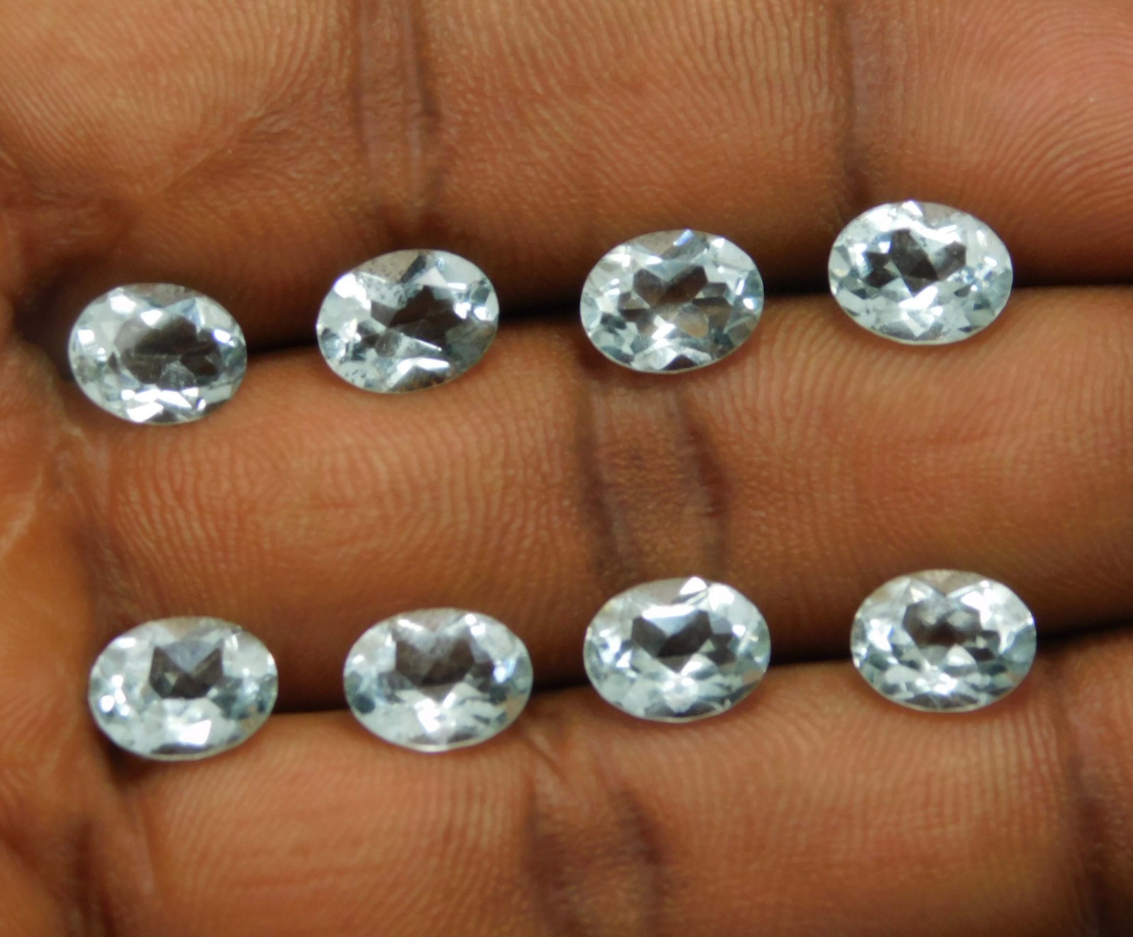 Natural Aquamarine 14.20 Ct Ocean Blue Oval Cut Loose Gemstone Lot A-962