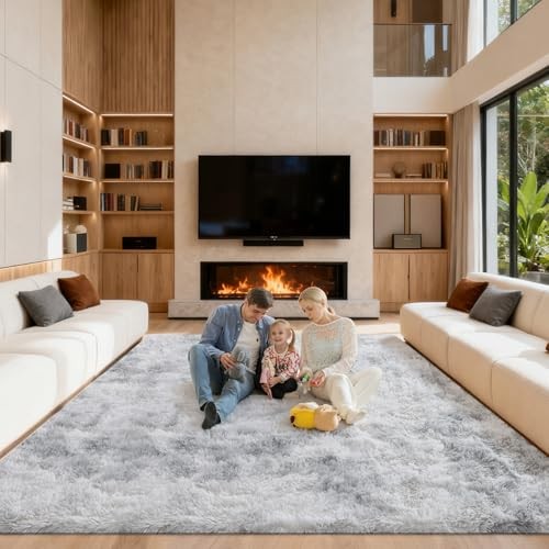 Area Rugs 9x12 Living Room, Large Fluffy Rugs for Bedroom, Fuzzy Shag Soft Non 