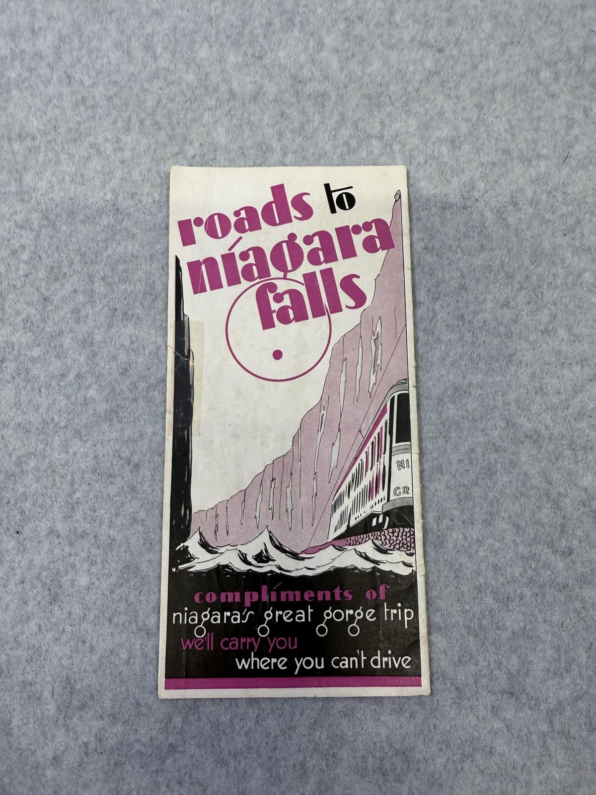 Vintage 1929 AAA Roads To Niagara Falls Map Niagara's Great Gorge Trip Brochure
