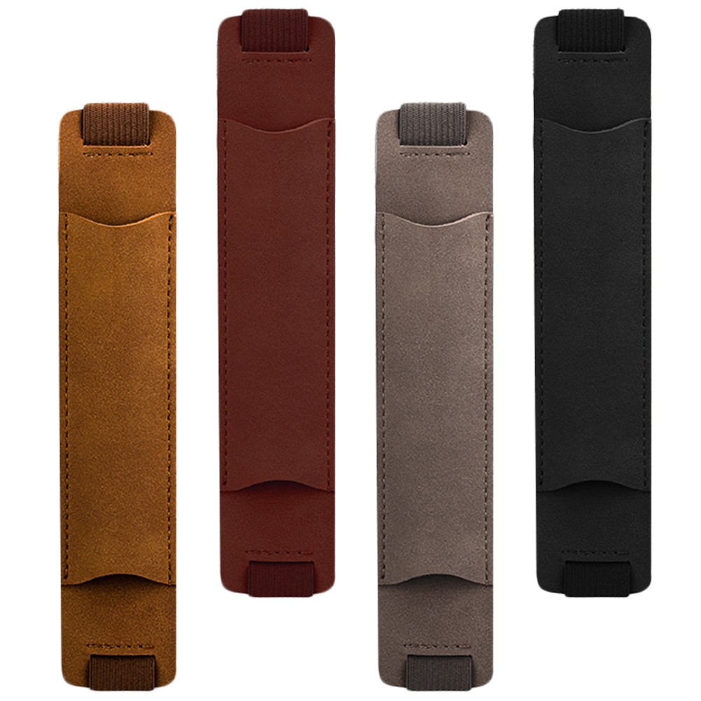 4 Pcs Adjustable Elastic Band Pen Protector Pu Sleeve For Notebook