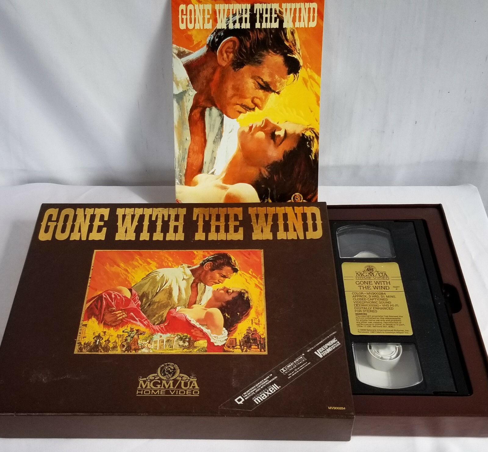 Gone With the Wind (VHS) 2 tape box set Deluxe MGM Home Video