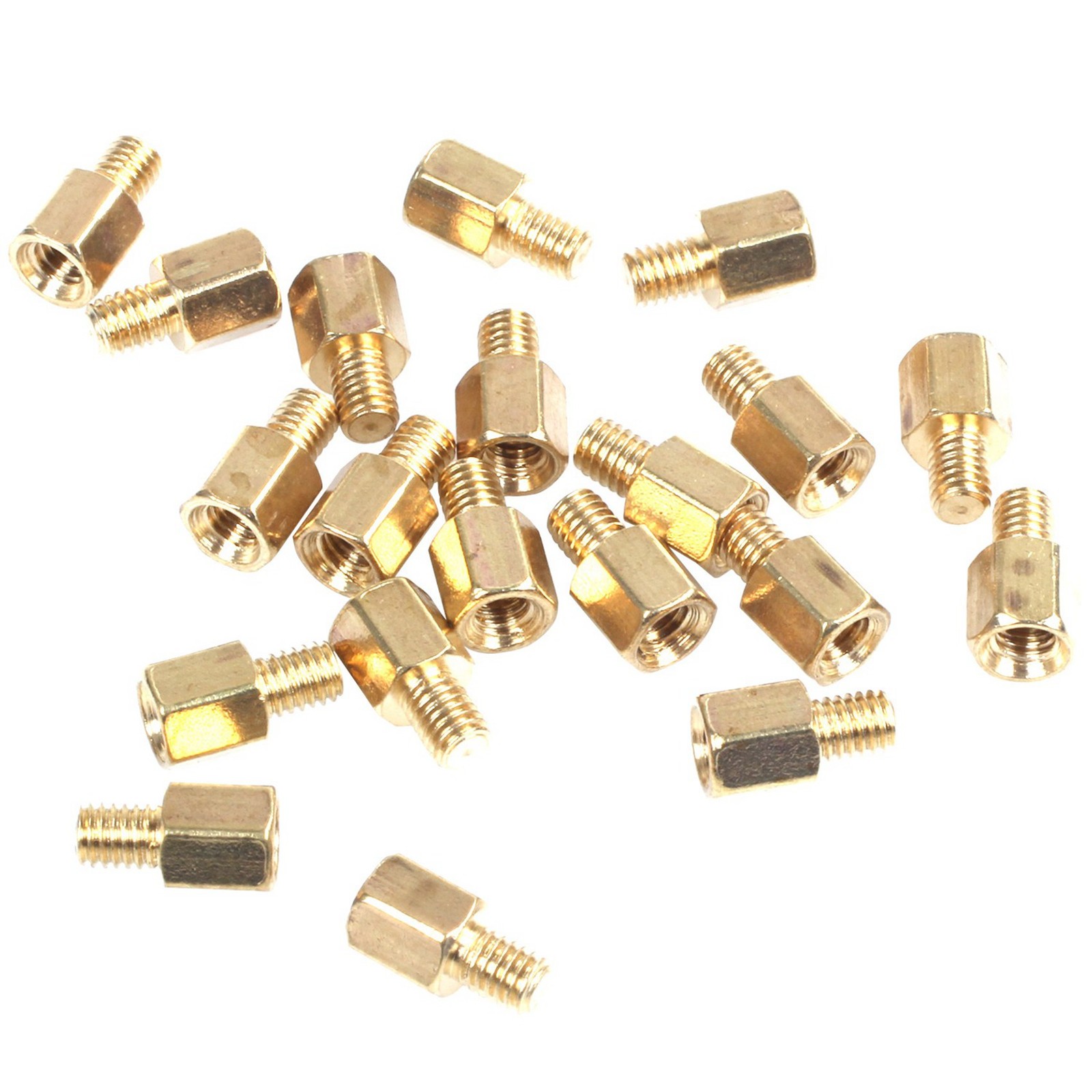 80 Pcs PC PCB Mainboard Spacer Hexagonal Brass M3 x 5 + 4 mm H8E37624