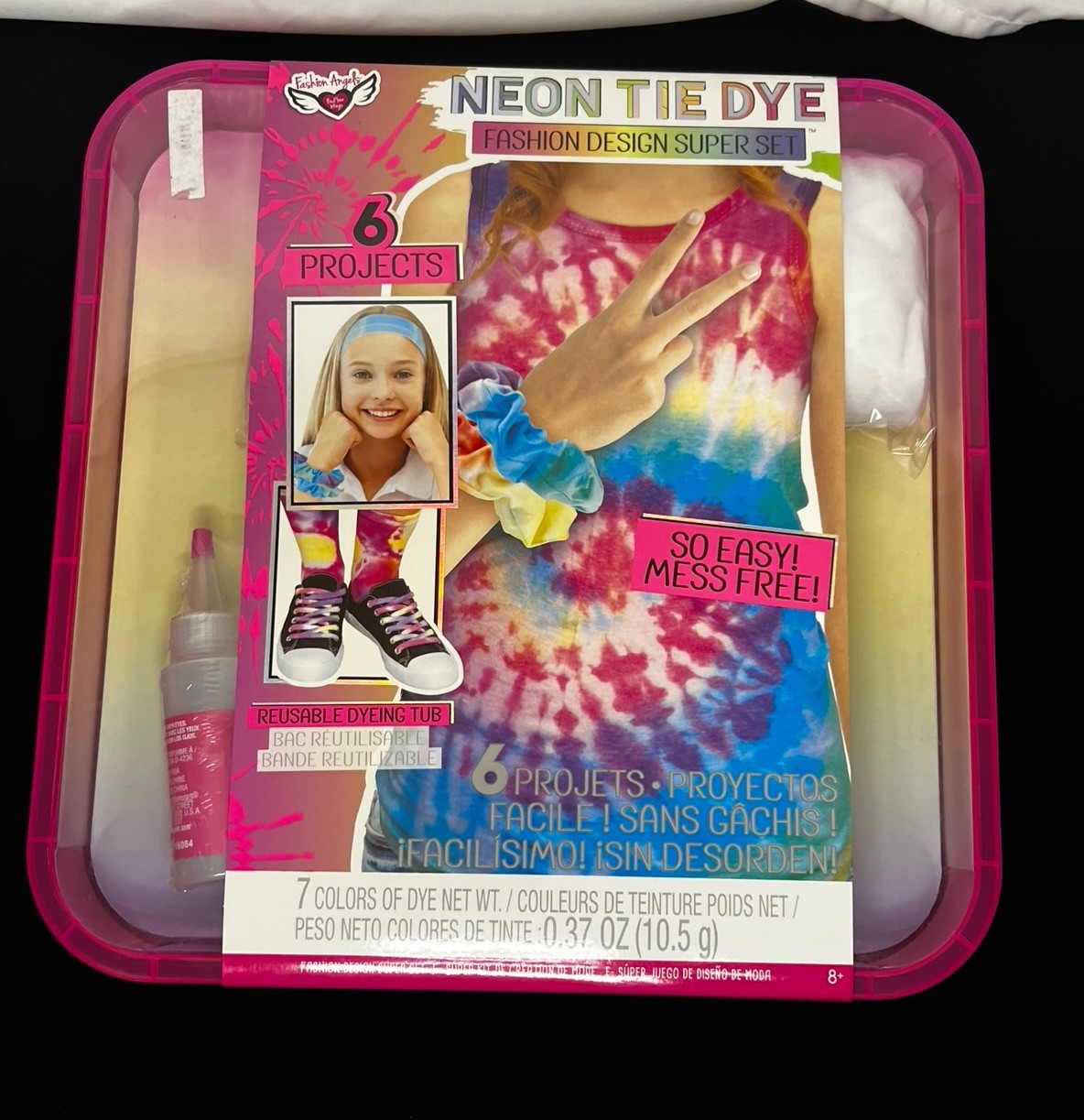 Fashion Angels Neon Tie Dye Fashion Design Super Set - Sealed Kit- Unopened