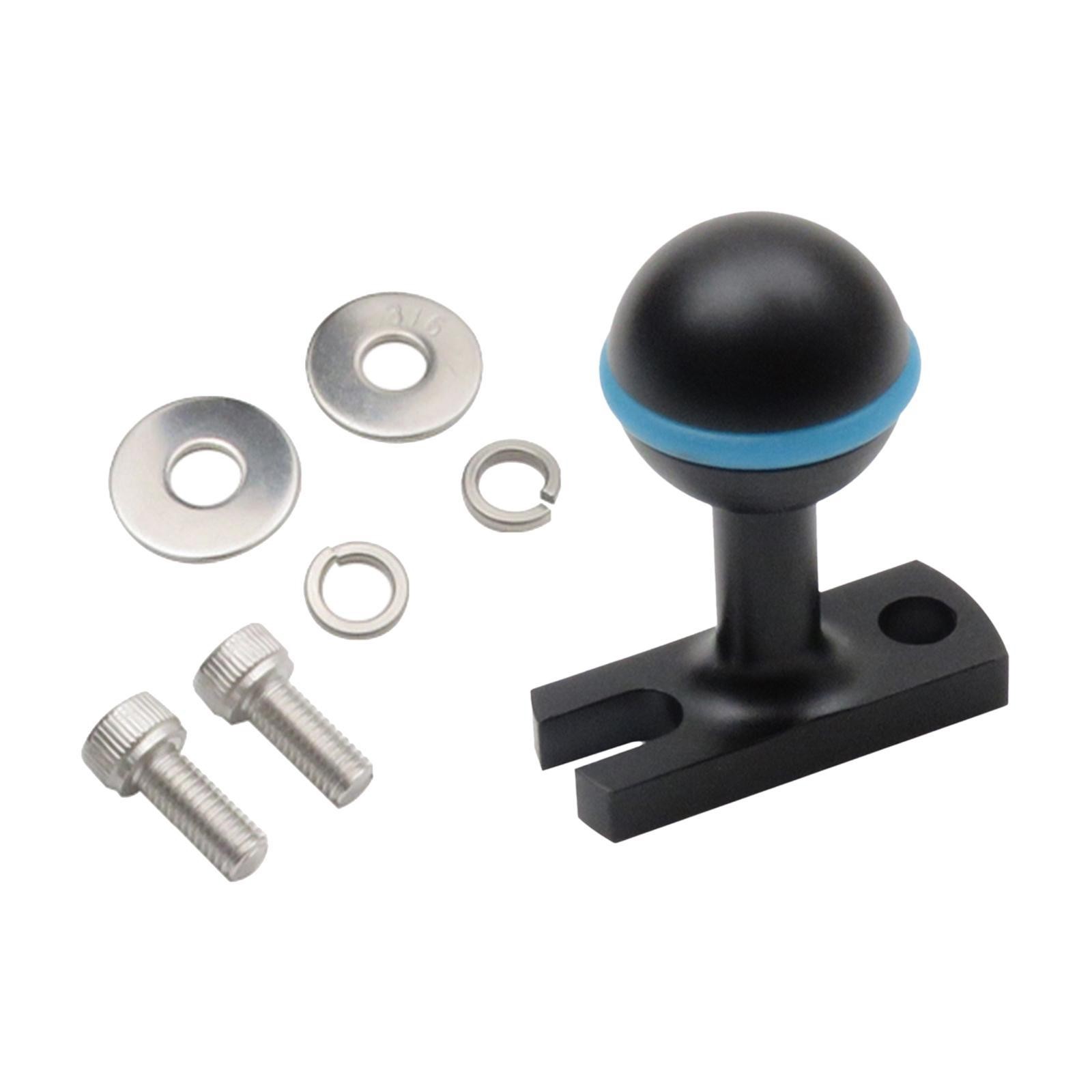 Ball Head Adapter 1" Camera Underwater Diving Bracket Tray for Diving Light