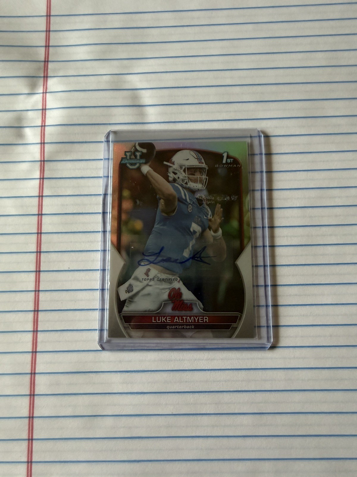 Luke Altmyer 2022 Bowman University Chrome 1st Refractor Auto /499 #43