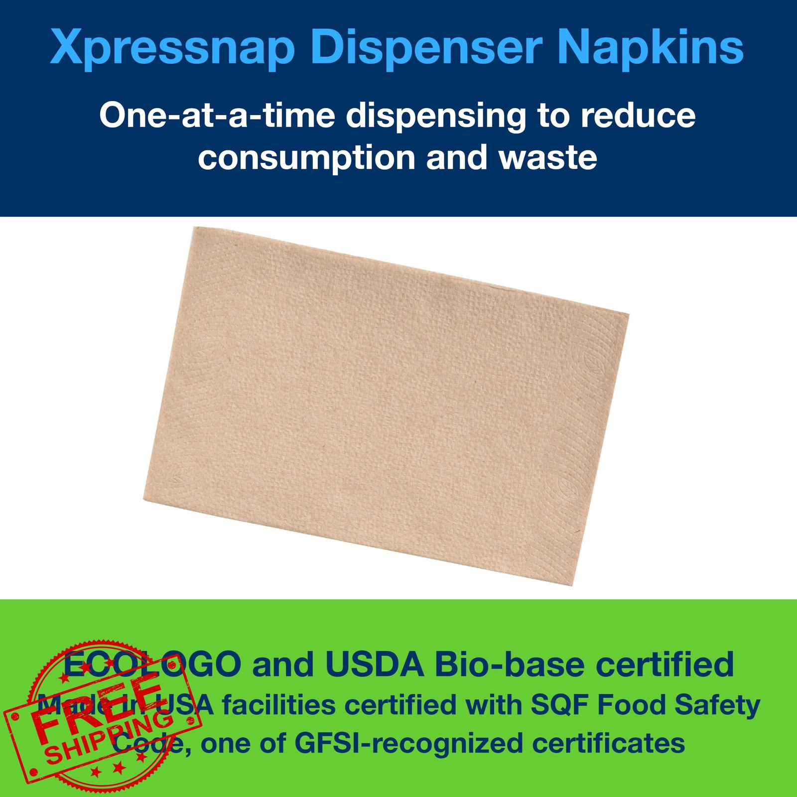 Tork Xpressnap White Dispenser Napkins 12 x 500 N4