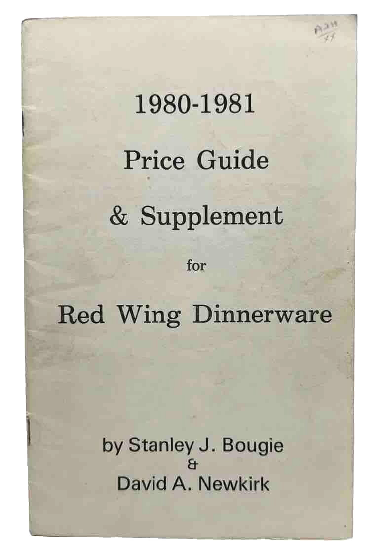 Vtg Red Wing Dinnerware Pottery Price Guide Supplement Stanley Bougie 1980 1981
