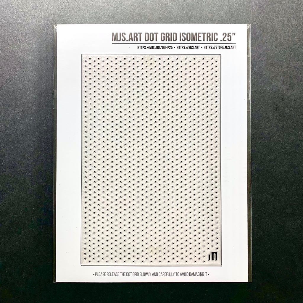 MJS.ART Drawing Stencil - Isometric Dot Grid - .25"