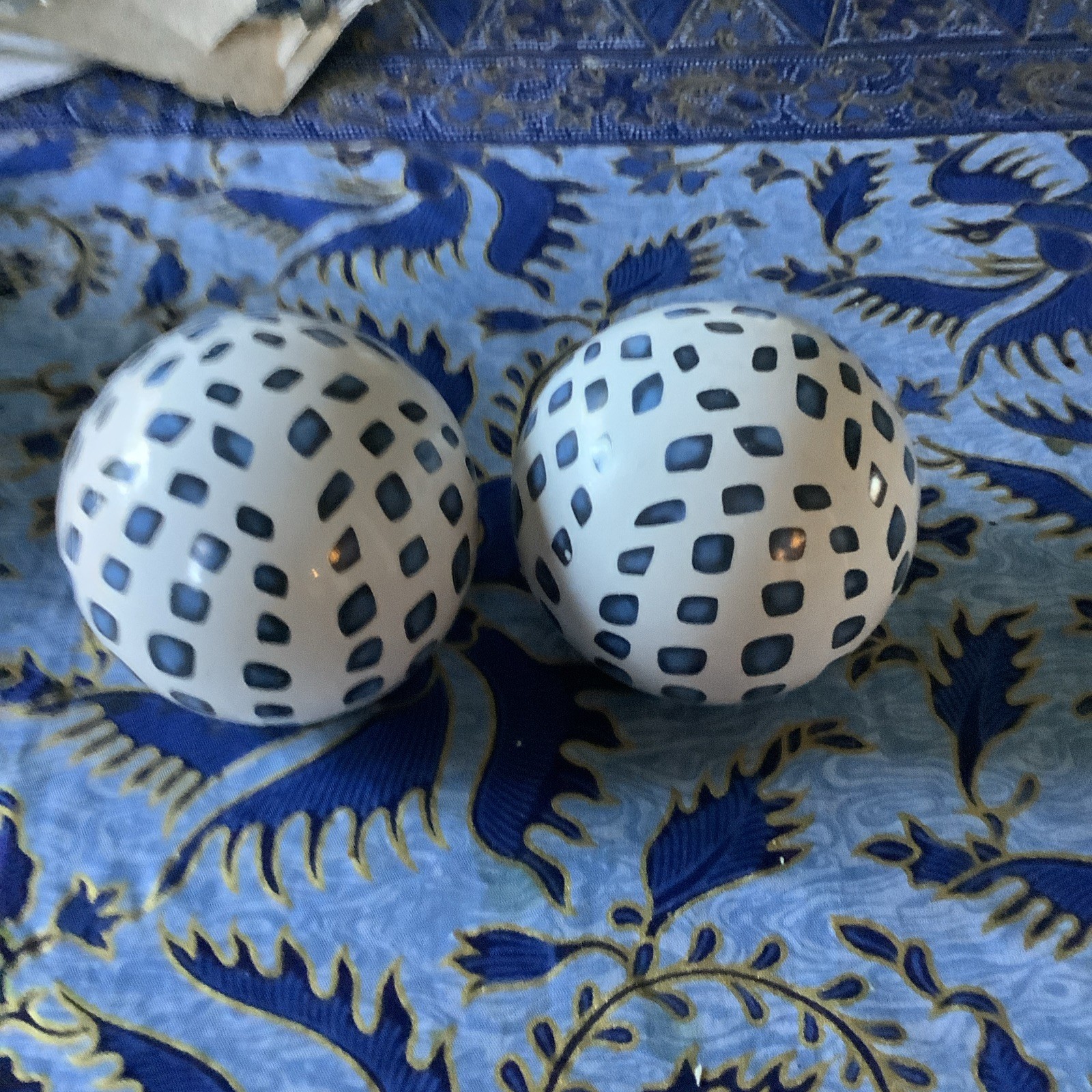 Ceramic Ball Table Decorations (2) Two