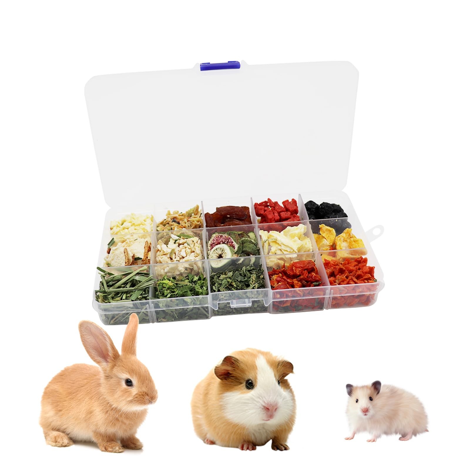 MHLLGN Bunny Treats, Treat Box with 15 Kind of Snacks for 1 Pack, colorful 