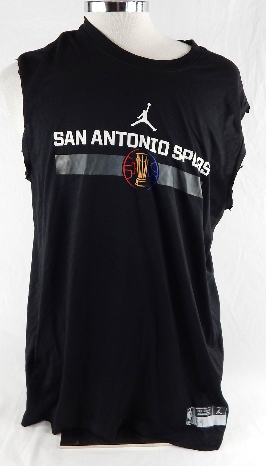 2024-25 San Antonio Spurs Sandro Mamukelashvili #54 Game Used Black Tank Shirt