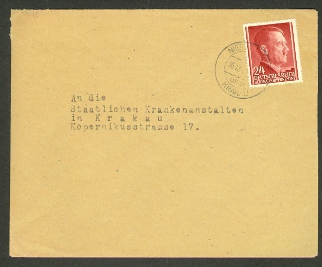 POLAND GENERAL GOVT #20 1944 KRAWKOW LOCAL USAGE