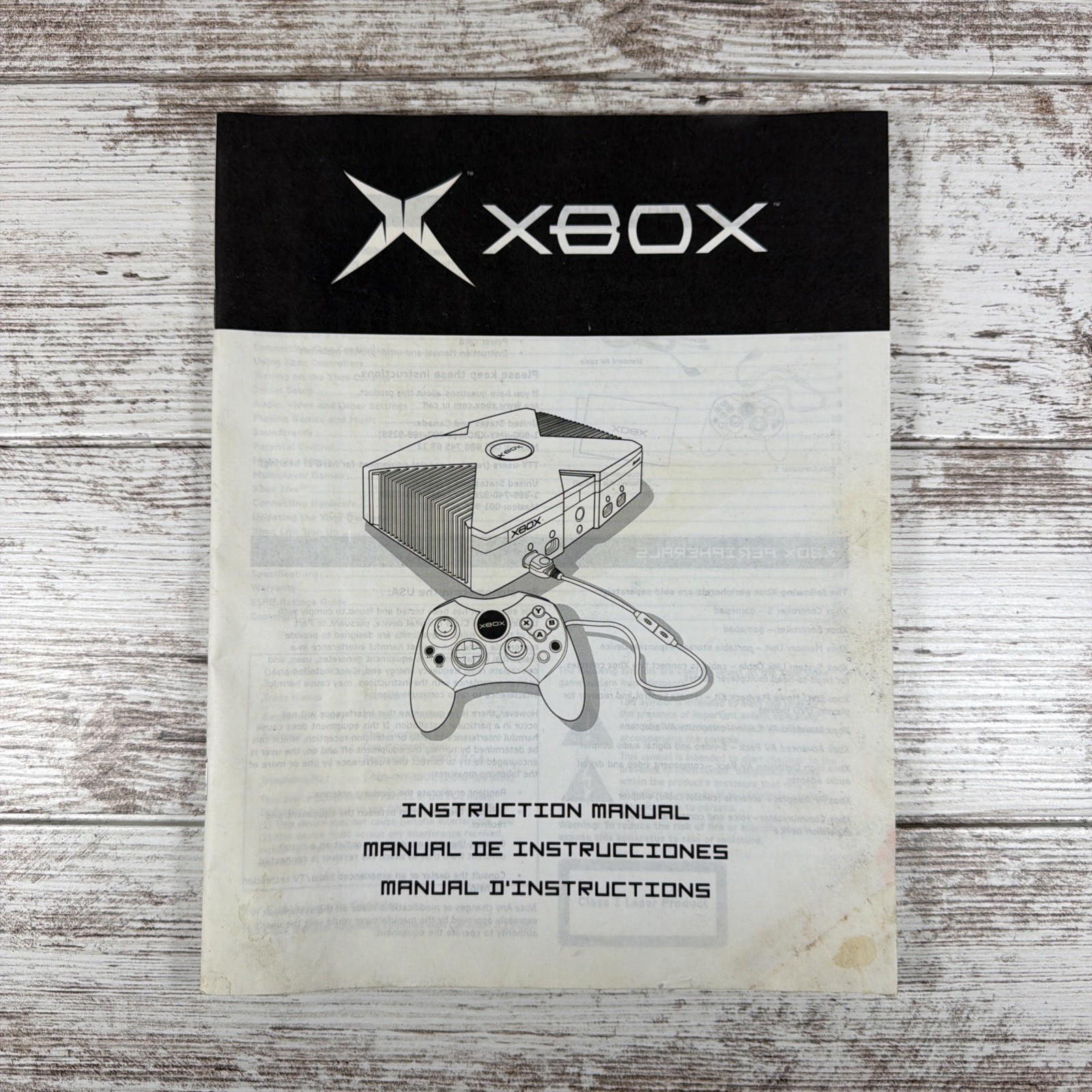 Original Microsoft XBox Game Console Instruction Manual