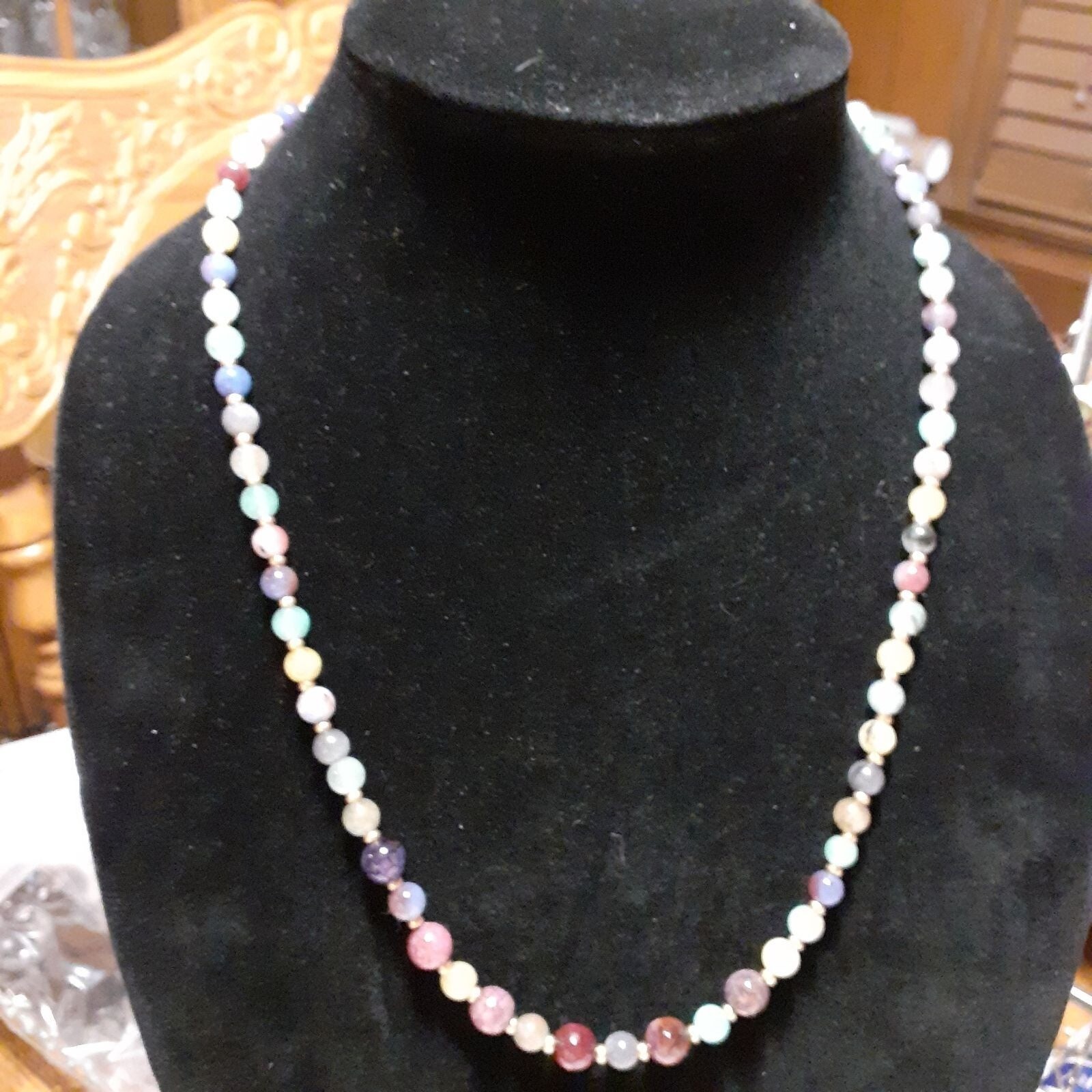 Jasper and agate necklace 20"