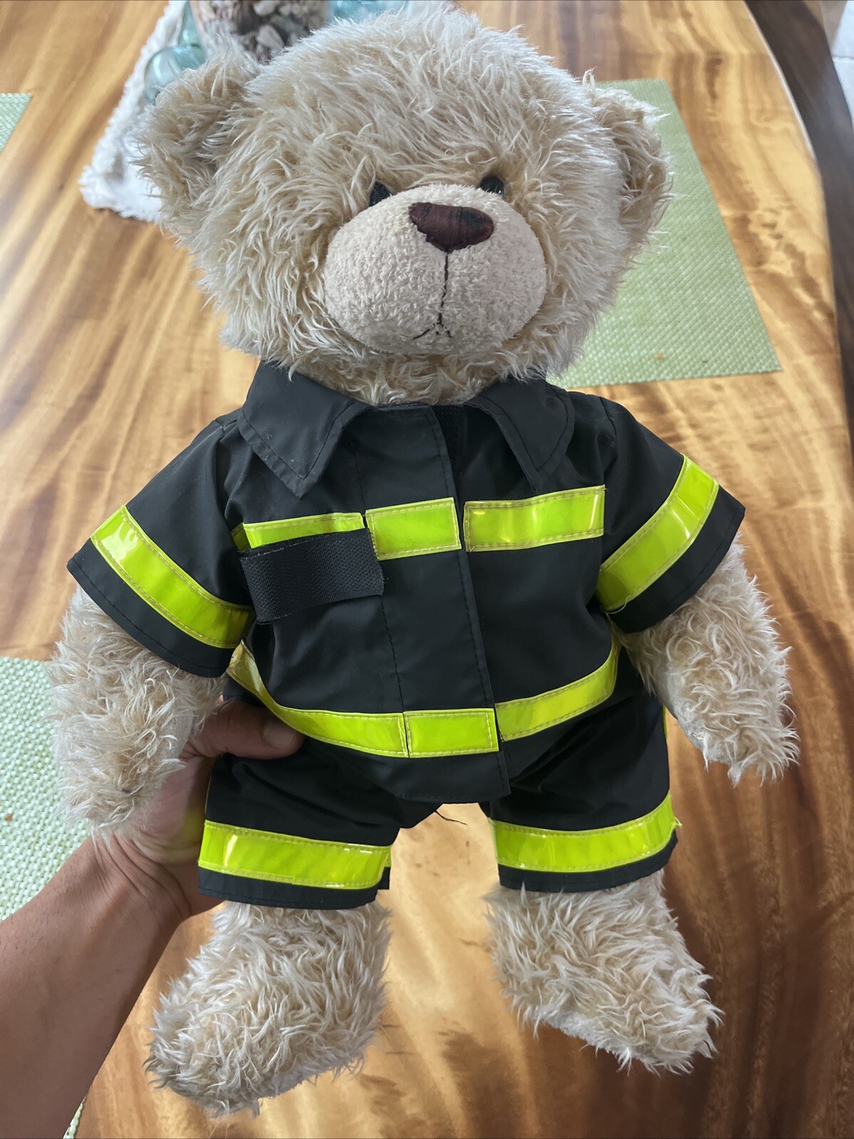 Build A Bear Plush Teddy Bear With Firefighter Outfit Rare