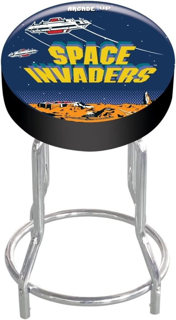 Brand New Arcade1Up Space Invaders Adjustable Arcade Gaming Stool 21.5–29.5