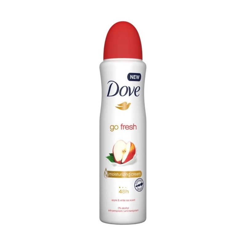 3x Dove Spray Deodorant Apple & White Tea Pack Moisturizing Cream New 150ml