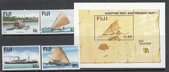 Fidji - Mail Yvert 852/5+H 30 ** MNH Ships
