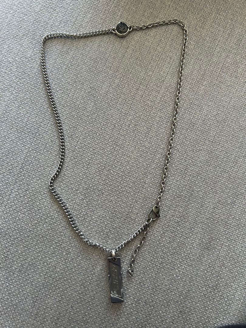 Diesel Men Industry Silver Color Stainless Steel Necklace With Box Almost unused