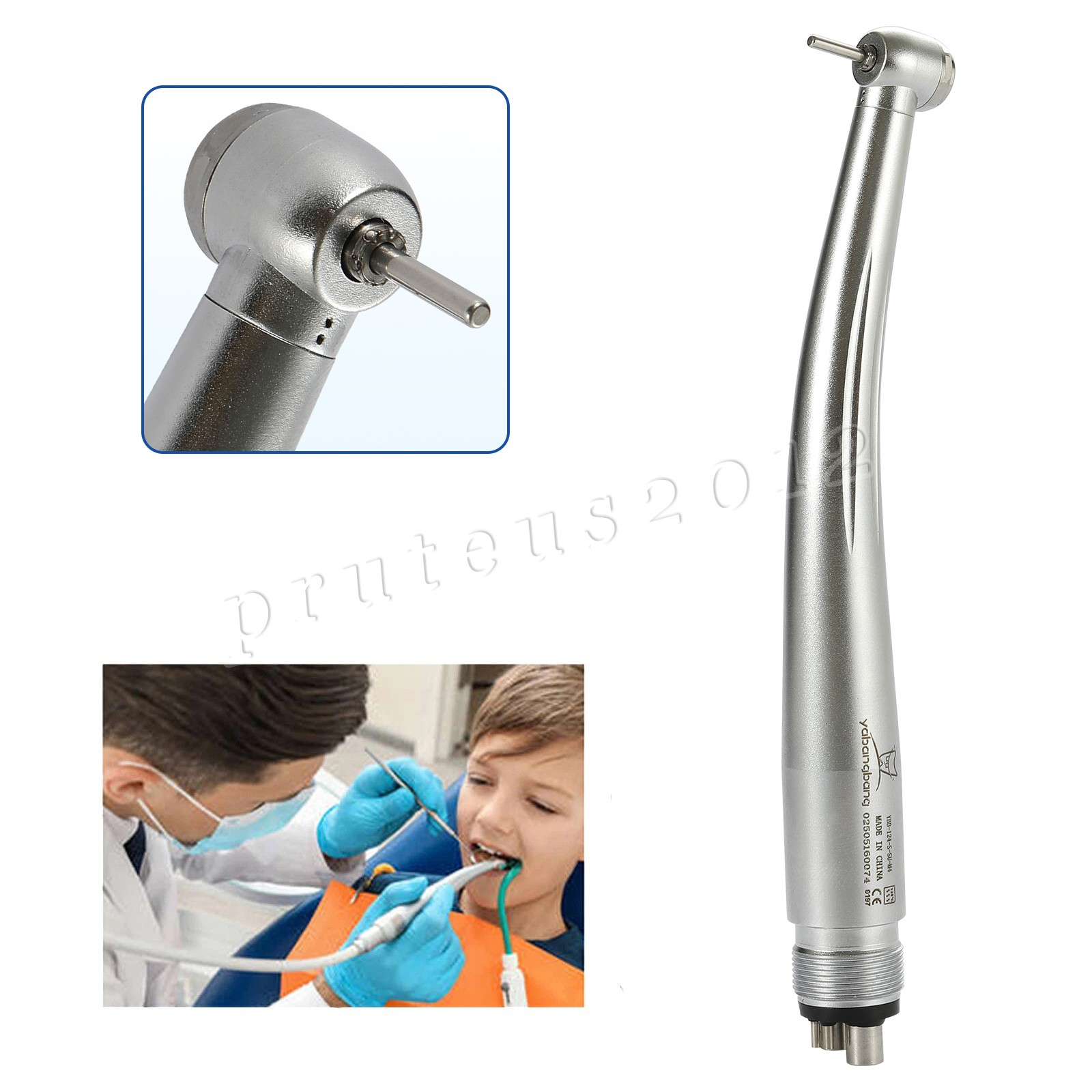 Mini Small Head Dental High Speed Handpiece Push Pediatric Kid 4HOLE