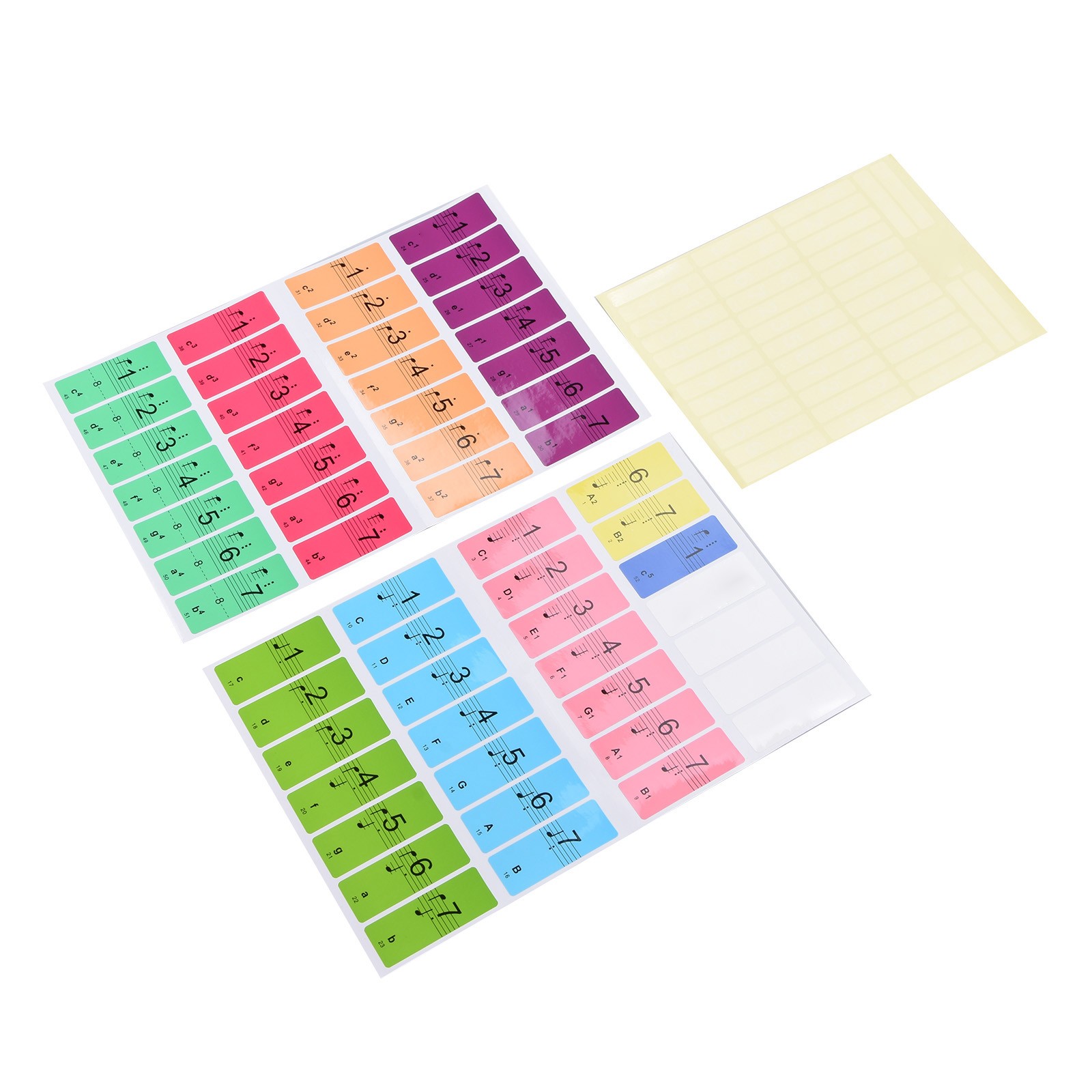 Hot Beginner's Piano Sticker 88-Keys Electronic Keyboard Note Removable Labels