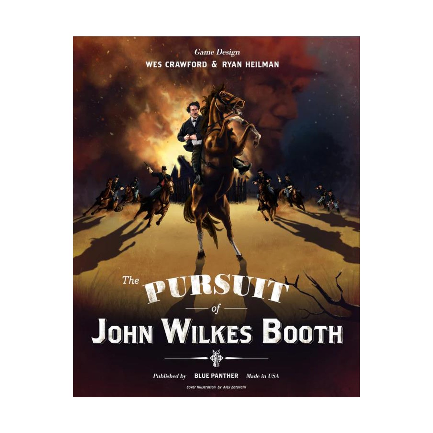 Blue Panther Boardgame Pursuit of John Wilkes Booth Box SW (New)