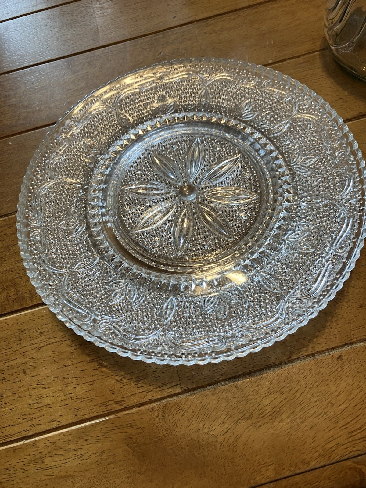 Qty 4 Federal Glass 9.25 Inch Dinner Plates