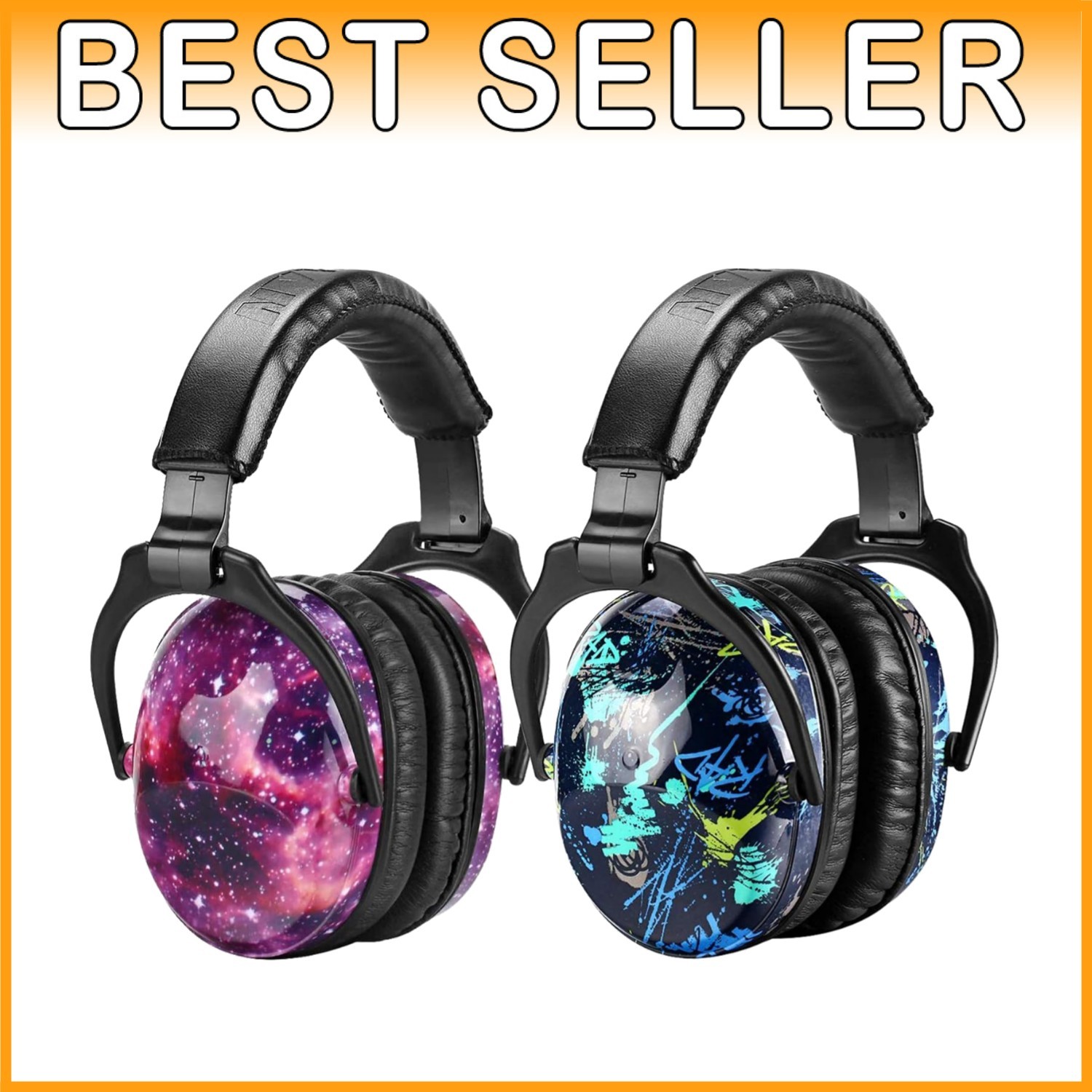 Kids Ear Protection 2 Pack - Nebula & Rap Pattern
