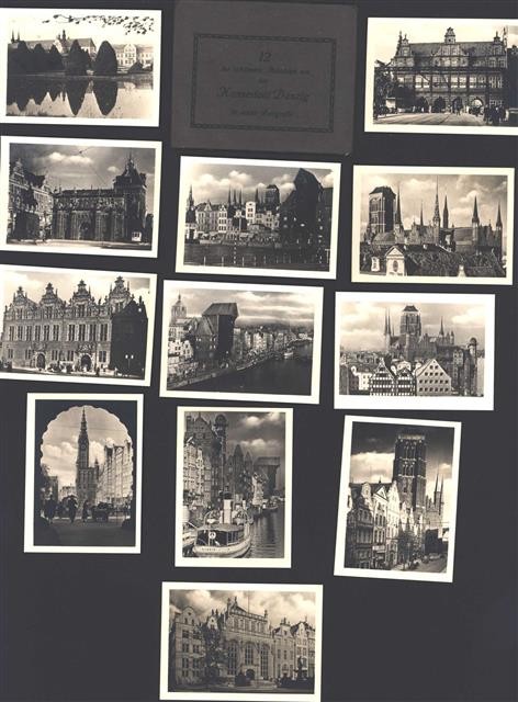 13806757 - Danzig lot with 12 small photos in original cover Danzig / Gdansk
