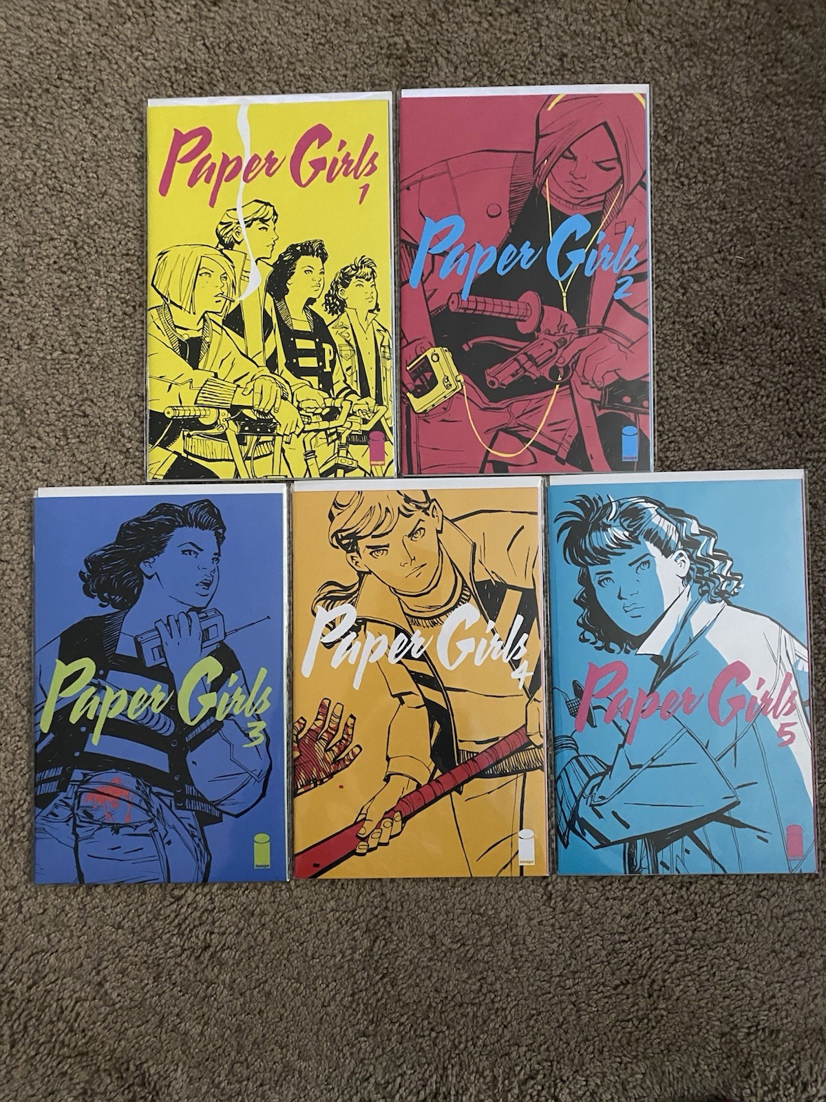 Image Comics Paper Girls Issues 1-5 Set Brian K Vaughan Cliff Chiang