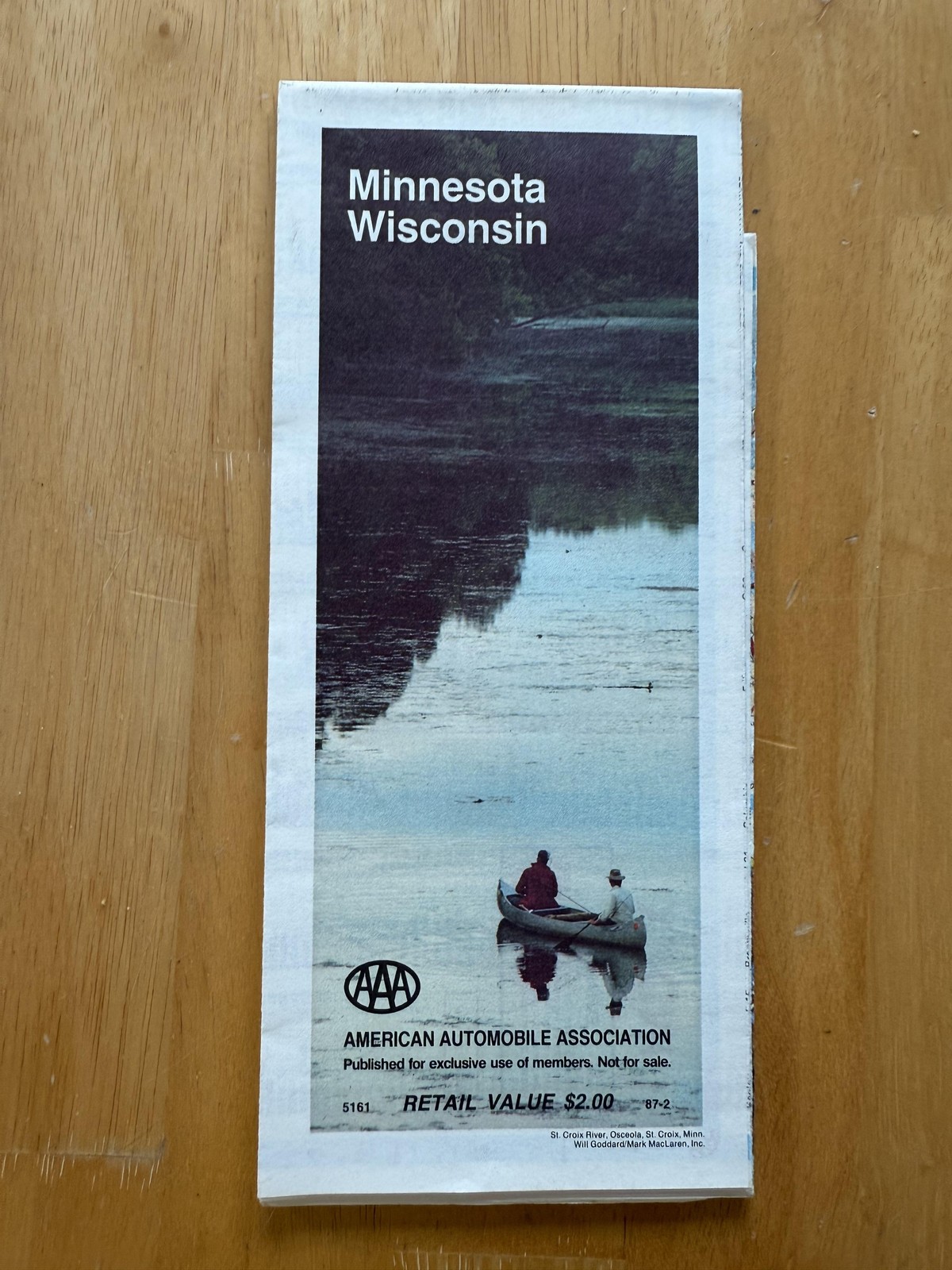 Vintage 1987 AAA Minnesota Wisconsin Highway Road Map Travel Guide Folded USA