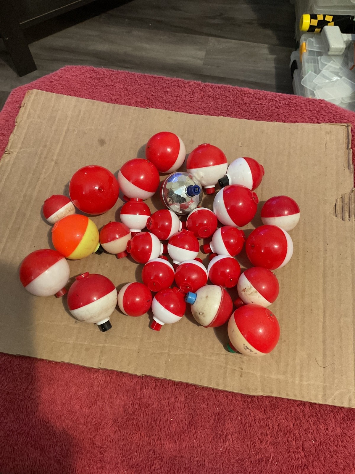  Large Supply of FISHING BOBBERS Round Floats SNAP ON 