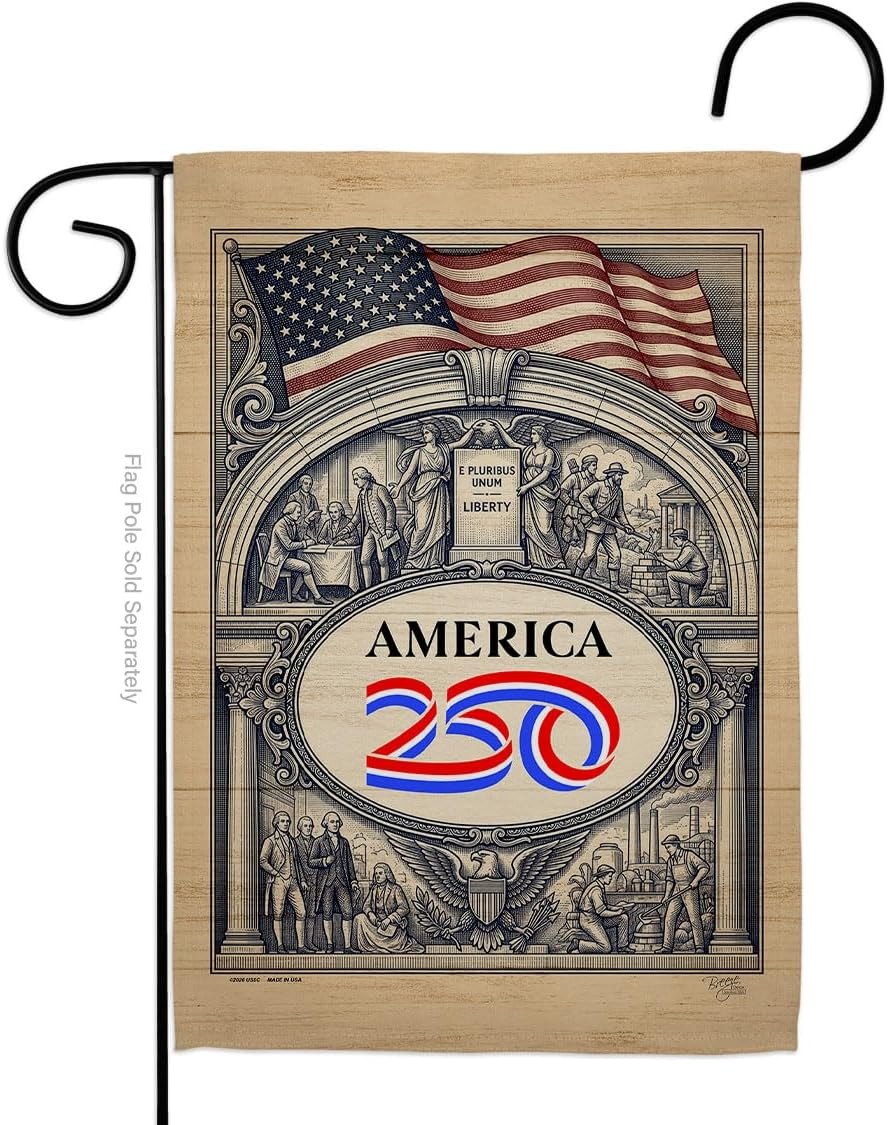 America 250 Flag Historic Liberty Independence Day Wall Tapestry Home Accent Off
