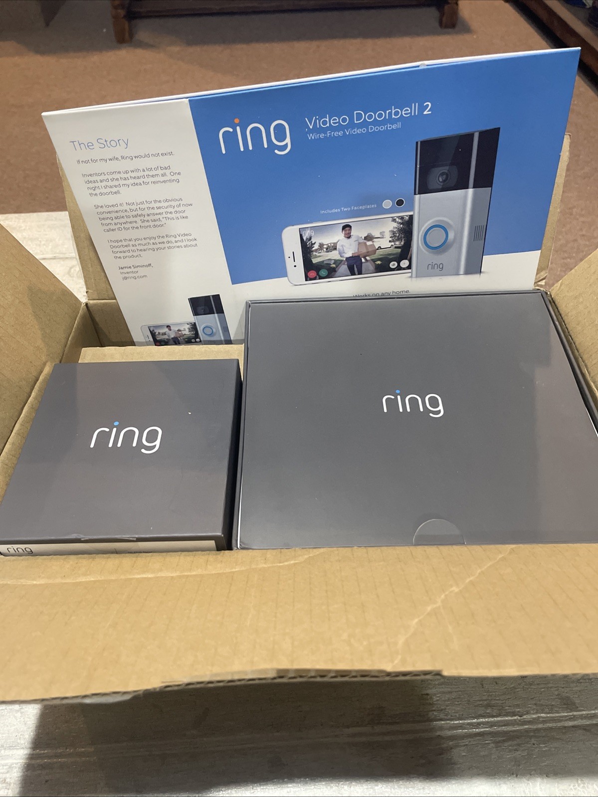 Ring Video Doorbell 2- Satin Nickel